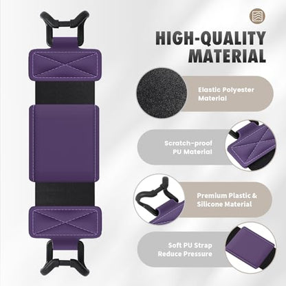 MoKo Soft Hand Strap for 6-8" Kindle eReaders Fire Tablet, Deep Purple - color: Deep Purple, style: Soft Pu Strap
