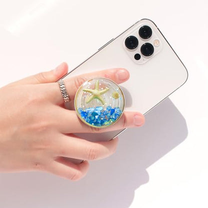 Ocean Style Expandable Collapsible Mobile Phone Grip Stand Holder for Smartphone Tablet Cell Phone Accessory (Blue)
