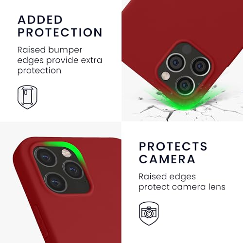 kwmobile Case Compatible with Apple iPhone 12 / iPhone 12 Pro Case - Soft Slim Protective TPU Silicone Cover - Rhubarb Red - color: Rhubarb Red