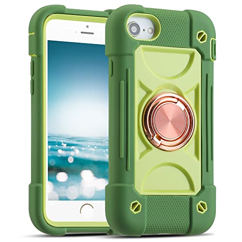 MARKILL Compatible with iPhone Case with Ring Stand, Heavy-Duty Military Grade Shockproof Phone Cover (Avocado, iPhone SE 3rd/2nd/iPhone 8/7/6S/6) - color: Avocado, size: iPhone SE 3rd/2nd/iPhone 8/7/6S/6