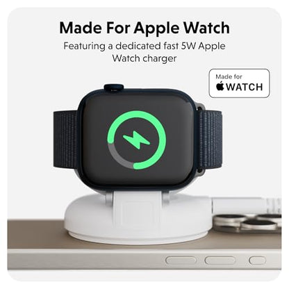 HyperJuice 2-in-1 Wireless Charger Qi2 Magnetic Stand — Fast Wireless Charger for iPhone, Apple Watch, & Qi Compatible Devices — Compact Adjustable 2 in 1 Charging Station Apple w/Built-in Kickstand - style: 2-in-1