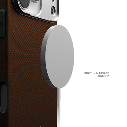 URBAN ARMOR GEAR UAG Designed for iPhone 17 Pro Max Case Fibr Armr - Compatible with MagSafe Military Grade Protective Cover, Solar Flare/Charcoal - color: Fibr Armr - Solar Flare/Charcoal
