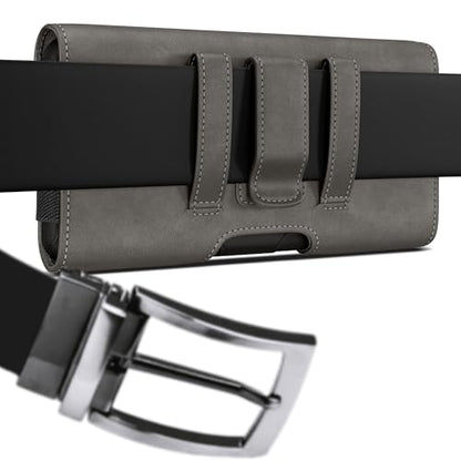 PiTau Holster for iPhone Pro Max Plus 17 16 15 14 13, Samsung Galaxy S25+ - color: Pewter, size: Large