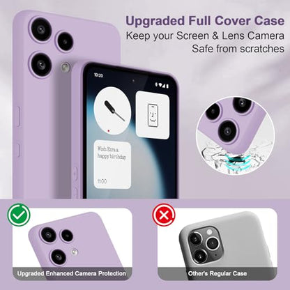 Silicone Case for Nothing Phone 3A Lite, Purple | Soft Silicone Silky Touch Easy Clean, Shockproof Slim Phone Cover, Upgraded Camera Protection, Anti-Scratch Microfiber Lining - color: Purple, size: Nothing Phone 3A Lite