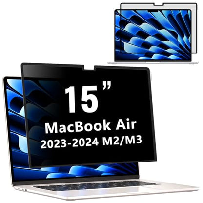 Removable Privacy Screen for MacBook Air 15 inch (2023-2026, M2,M3,M4,M5) - size: MacBook Air 15.3 inch