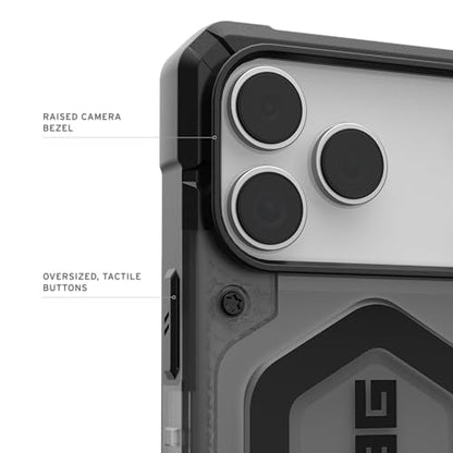 URBAN ARMOR GEAR UAG Designed for iPhone 17 Pro Max Case Pathfinder Clear - Compatible with MagSafe Military Grade Protective Cover, Ash/Black - color: Pathfinder Clear - Ash/Black