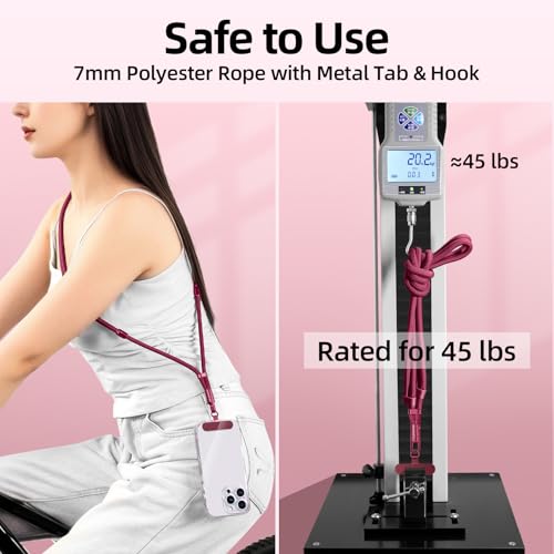 3-IN-1 Phone Lanyard+Wrist Strap Kit, Adjustable Phone Strap Crossbody for iPhone and Most Smartphones - color: Burgundy