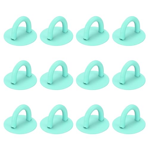 12Pcs Phone Ring Holder (0.7 Inch) - Adhesive Round Shaped Phone Finger Grip Hook Smartphones Keychain Ring Charm Loop for DIY Tablet Case Accessories, Light Green - color: Light Green