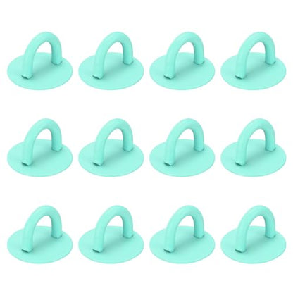 12Pcs Phone Ring Holder (0.7 Inch) - Adhesive Round Shaped Phone Finger Grip Hook Smartphones Keychain Ring Charm Loop for DIY Tablet Case Accessories, Light Green - color: Light Green