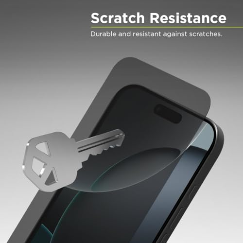 PureGear 2-Way Privacy Tempered Glass Screen Protector Compatible w/ Apple iPhone 16 Pro Max (2024) 6.9", Full Edge-to-Edge Coverage, Self Alignment Installation Tray, Touch Sensitive, Case Friendly, Anti-Fingerprint Coating, Lifetime Replacement, Protect