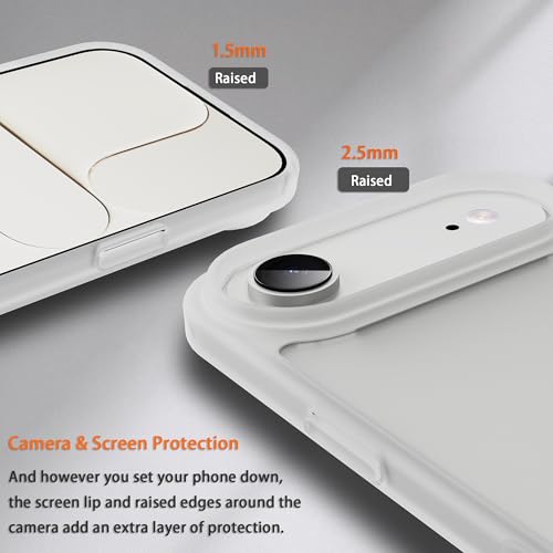 for iPhone 17 Air Case Translucent Matte Phone Cover, [10 FT Military Grade Drop Protection] Slim Durable Shockproof Protective Bumper (Frosted White, 17 AIR) - color: Frosted White, size: iPhone 17 Air