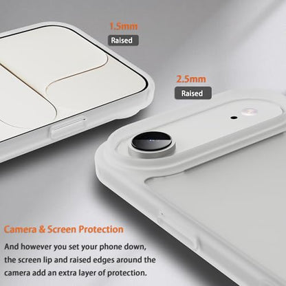 for iPhone 17 Air Case Translucent Matte Phone Cover, [10 FT Military Grade Drop Protection] Slim Durable Shockproof Protective Bumper (Frosted White, 17 AIR) - color: Frosted White, size: iPhone 17 Air