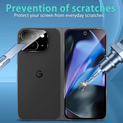 For Pixel 9 Pro Fold Screen Protector HD Clear (2+2 Pack) - size: Google Pixel 9 Pro Fold