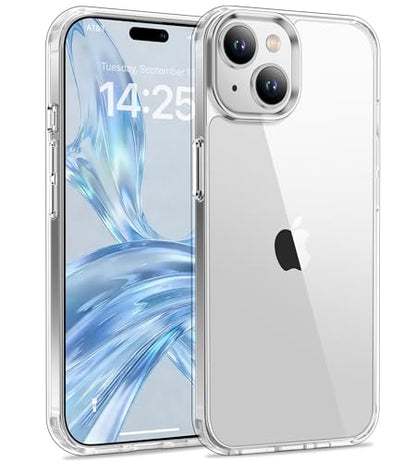 USLAI Case for iPhone 15, Anti-Yellowing, Crystal Clear Back, Shockproof & Military‑Grade Drop Protection - Transparent - color: Clear, size: iPhone 15