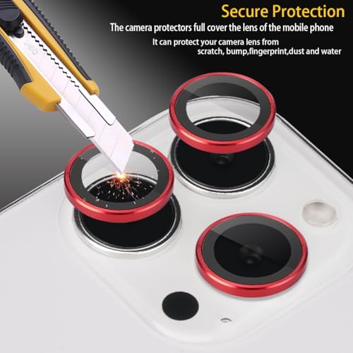 Camera Lens Protector for iPhone 16 Pro/16 Pro Max, Red - color: Red