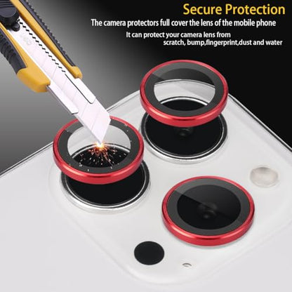 Camera Lens Protector for iPhone 16 Pro/16 Pro Max, Red - color: Red
