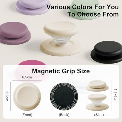 MOROCK Grip for Kindle with Kickstand and Magnetic Stand, Soft Silicone Magnetic Finger Grip for Kindle, iPhone and Smartphone, Cute Magnetic eReaders Holder, White - color: White