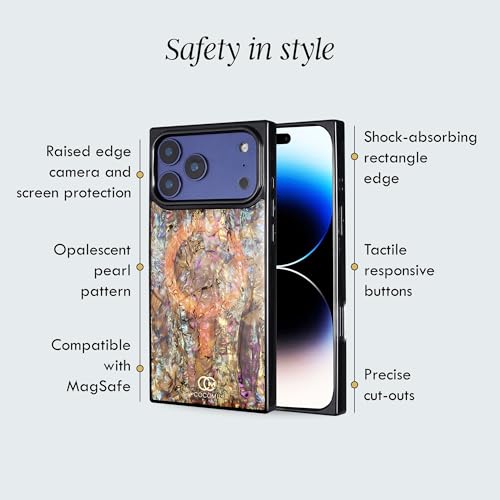 COCOMII Rectangle for iPhone 17 Pro Max Case, Eclipse Abalone Shell | Compatible with MagSafe Wireless Charging, Shockproof 10ft Drop Protection, Camera & Screen Protection, Premium Glossy Finish - color: Eclipse Abalone Shell, size: iPhone 17 Pro Max (6.