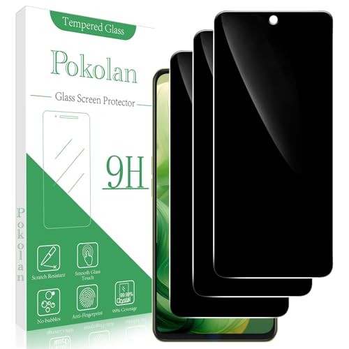 Pokolan [3-Pack Privacy Screen Protector for OnePlus Nord N30 5G, Anti Spy Tempered Glass Film, Anti-Scratch, Bubble Free, Case Friendly