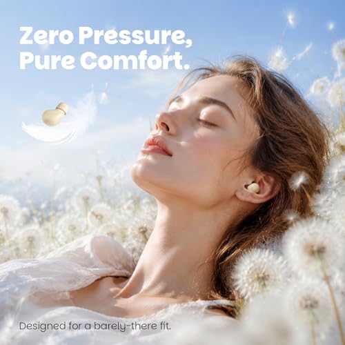 Yihou Small Mini Invisible Earbuds Wireless Bluetooth Hidden Headphones Discreet Tiny Earbuds for Work Smallest Low Profile Micro Sleep Earbud Invisible Ear Buds for Small Ear Canals Sleeping - color: White
