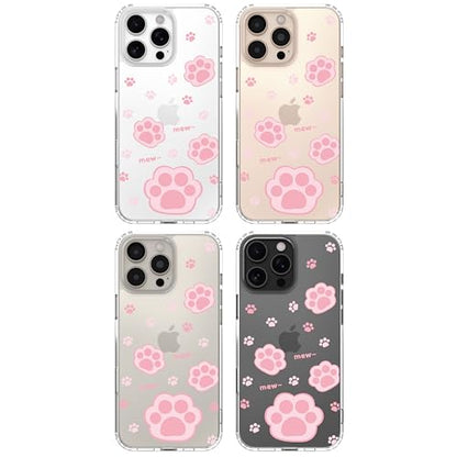 IAIYOXI Clear Case for iPhone 16, [Crystal Clear Military-Grade Drop Protection], Non-Yellowing, Slim Lightweight Transparent TPU Bumper Phone Case Cover Design - Cat Paw - color: Cat Paw, size: iPhone 16