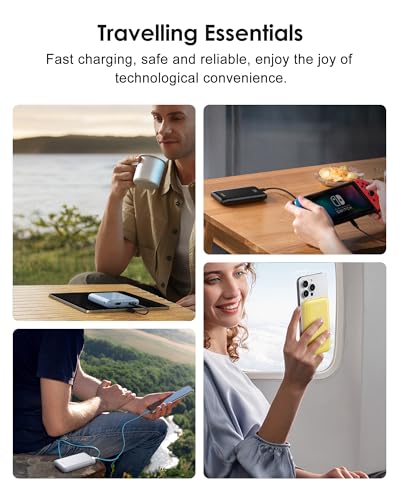 Portable Charger 10000mAh, 22.5W Fast Charging Power Bank - color: Black