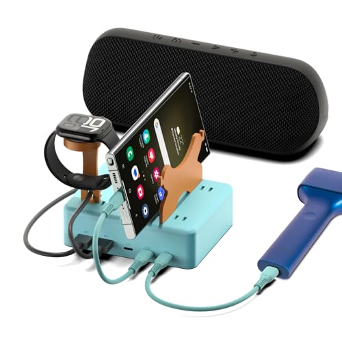 KFD 70W 65W 45W GaN Charging Station for Multiple Devices USB C Charger for MacBook Neo iPhone 17 Samsung S25 iPad Nintendo Switch 2 Charging Dock Organizer Fit Living Room/Kitchen/Bedroom/Nightstand