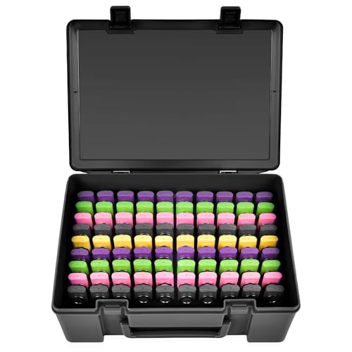 FULLCASE USB Flash Drive Case,104-Slot Thumb Drive Storage Organizer Black - color: Black