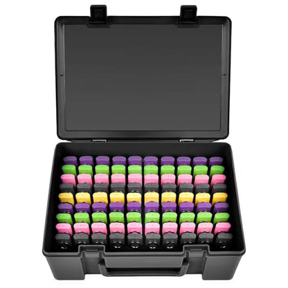 FULLCASE USB Flash Drive Case,104-Slot Thumb Drive Storage Organizer Black - color: Black