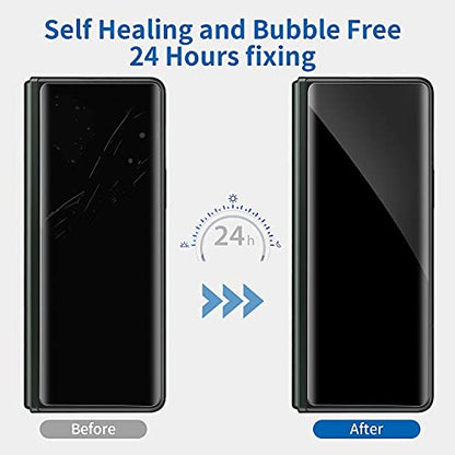 Designed for Samsung Galaxy Z Fold 3 5G Flexible TPU Screen Protector, [2 Pack Front and 2 Pack Inside] Film, No Bubbles,Support Fingerprint Unlock