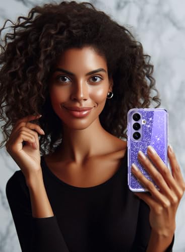 Full Protective for Galaxy S26 Plus Heavy Duty Hybrid 3 in 1 Rugged Shockproof Women Girls for Samsung Galaxy S26 Plus 6.7 inch 5G Shiny Clear Glitter Bling Sparkle - size: 6.7 inch (for S26 Plus)