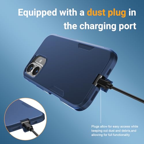 jaroco Magnetic for iPhone 16 Case Heavy Duty Rugged Dual-Layer Blue - color: Blue, size: iPhone 16