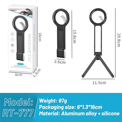 Magnetic Phone Holder, Mini Phone Tripod Portable Stand for Outdoor