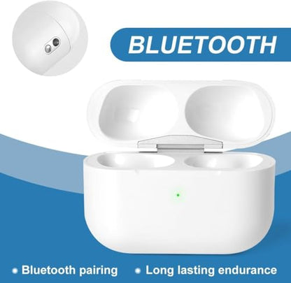 Replacement Charging Case for AirPods Pro 1st & 2nd Generation, USB-C Wireless Charging Case Compatible with Bluetooth Pairing Sync Button, No Earbuds (White)
