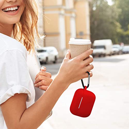 Lerobo for AirPods Pro 2nd/1st Case with Keychain, Red - color: Red