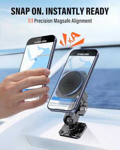 APPS2Car Alloy Magnetic Phone Mount for Boat/Truck/Car/Wall, Drill Base