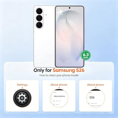 Lunivop for Samsung Galaxy s26 Case Hard [Compatible with Magsafe Wireless Charging] Yellowing Resistant Magnetic Cover Clear para S 26 6.3 '' 5G 2026 Rugged Best Phone Cases Light Blue - color: Light Blue, size: Compatible with Samsung Galaxy S26