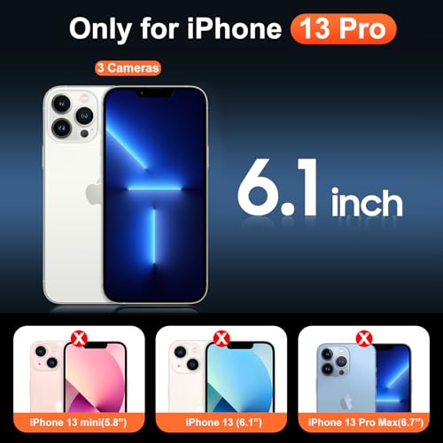 for iPhone 13 Pro Case Clear, Compatible with Magsafe, Anti-Yellowing, Military-Grade Protection, Shockproof Slim Magnetic Phone Case Cover, Transparent - color: A-Clear, size: iPhone 13 Pro