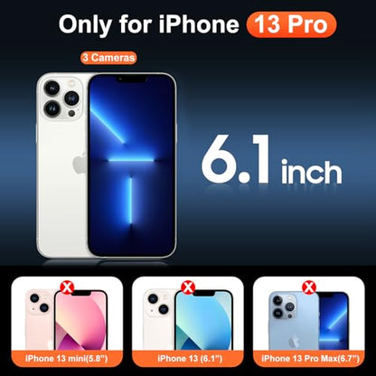 for iPhone 13 Pro Case Clear, Compatible with Magsafe, Anti-Yellowing, Military-Grade Protection, Shockproof Slim Magnetic Phone Case Cover, Transparent - color: A-Clear, size: iPhone 13 Pro