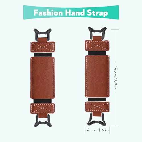 Secure Hand Strap for Kindle and Tablet - High Elasticity Finger Grip Holder Accessories for 6-8 Inches E-Book Tablet - color: Brown