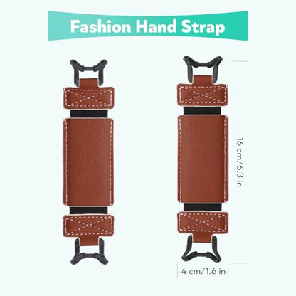 Secure Hand Strap for Kindle and Tablet - High Elasticity Finger Grip Holder Accessories for 6-8 Inches E-Book Tablet - color: Brown