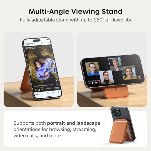 Satechi MagSafe Wallet Stand, Card Holder, NFC Pass-Through - color: Orange