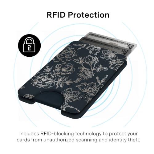 VELVET CAVIAR compatible with MagSafe Wallet - Magnetic Card Holder - color: Floral Rose Gold