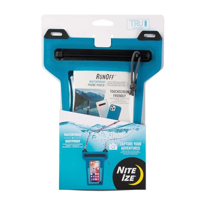 Nite IZE Runoff Waterproof Phone Pouch with Lanyard and TRU Zip - Waterproof Universal Cell Phone Pouch - Durable Beach & Poolside Accessories - Blue - color: Blue