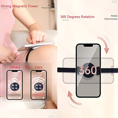 Phone Stroller Holder for MagSafe Strong Magnets Cellphone Mount Compatible for iPhone Gym Equipment Golf Shopping Cart Ebike Pram Scooter Handlebar