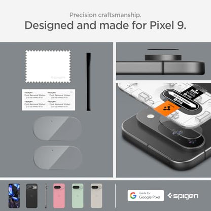 Spigen Glas.tR EZ FIT Optik Camera Lens Protector for Pixel 9 - size: Pixel 9