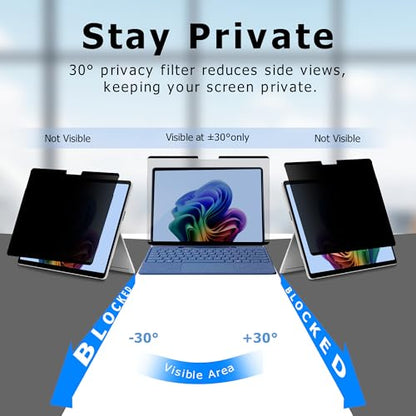 Adeway Magnetic Privacy Screen for Surface Go 4 10.5" - size: Go 4/3/2/1 10.5"
