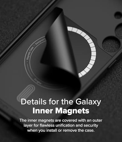 Ringke Onyx [Compatible with MagSafe] Compatible with Samsung Galaxy S24 FE Case, Anti-Fingerprint Technology Prevents Oily Smudges Enhanced Grip Precise Cutouts for Camera - Magnetic Camo Black - color: Magnetic Camo Black, size: Galaxy S24 FE