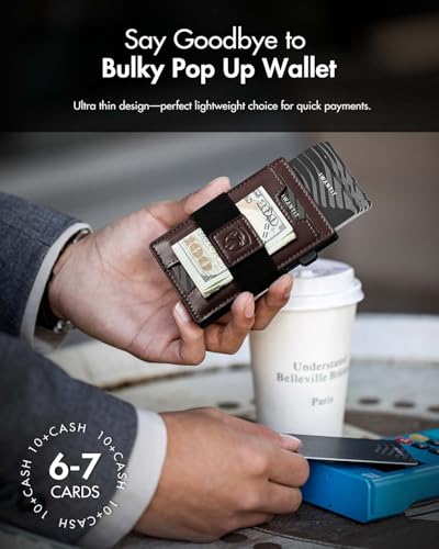 iwantit 3 in 1 Magsafe Wallet Men: Bifold Wallet + Magnetic Wallet for iPhone - Detachable Cash Strap, Smart Pop Up Card Holder, ID Window, Premium Leather (Vegetable-tanned Brown) - color: Vegetable-tanned Brown