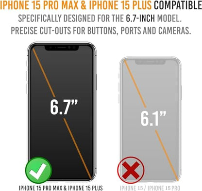 Alpatronix iPhone 15 Pro Max and 15 Plus Battery Case, Strong Slim Portable Protective Extended 15W Fast Charger Case and Power Bank. iPhone 15 Pro Max&15 Plus Rechargeable Charging Case Black - size: iPhone 15 Pro Max/15 Plus 6.7"